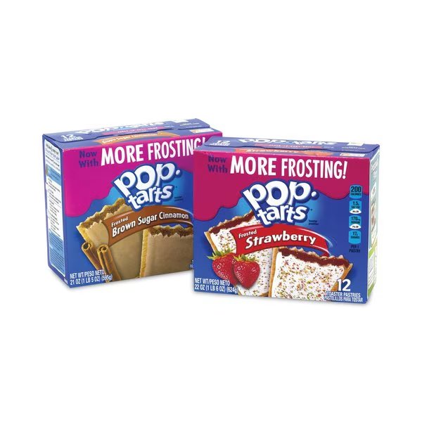 Pop Tarts, Brown Sugar CinnamonStrawberry, 2 TartsPouch, PK24, 24PK, Kelloggs, Mfr#: 3800022095